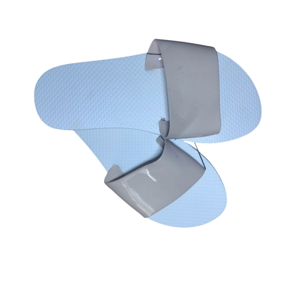 West Loop Gray and Light Blue Sandals